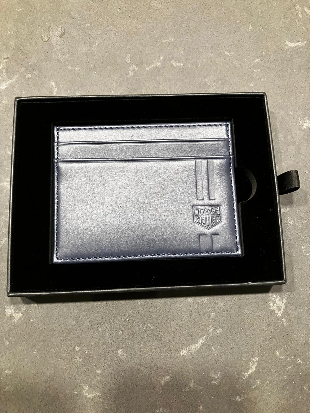 TAG Heuer Navy Leather Card Wallet